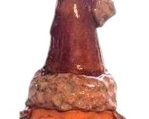Fabulous unsigned Pottery Santa over 12 in tall