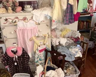 Vintage clothes furniture and many surprises upstairs