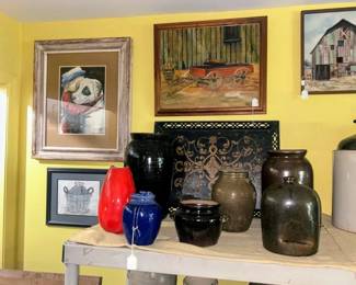 Great country in folk art original artist paintings pottery and more