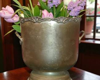 Vintage Brass/Copper Footed Planter/Vase