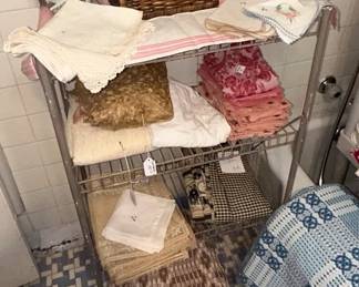 Four Linens in the downstairs bathroom