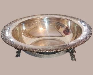 Beautiful silver plate footage serving dish