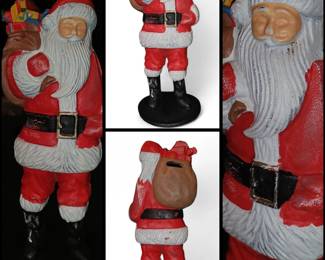 Cast iron Santa Claus bank or doorstop10" tall