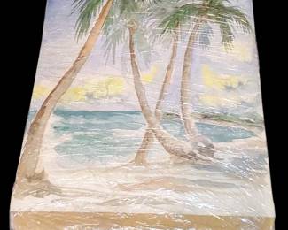 Bahama Island scene original watercolor by the late Anne Gower of Thomaston