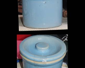 Small Pottery grease jar or cheese 1940s 50s