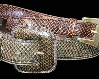 Vintage snake skin belts