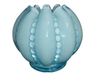 Rare And Collectible Fenton Art Glass : Fenton Opalescent Beaded Melon Vase