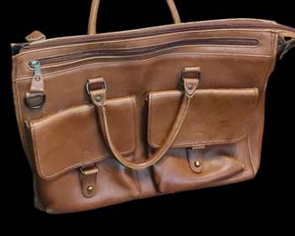 Great Edie Bauer Leather Satchel/ briefcase