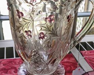 1906 Northwood Holly Berry panel pitcher