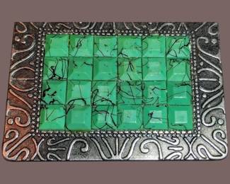 Stunning Vintage NATIVE AMERICAN belt buckle SOUTHWESTERN cowboy INDIAN Faux turquoise