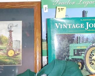 John Deere book and other items