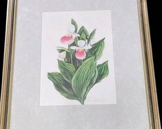 Vintage Joan Heflin Rankin Watercolor Art Flowers