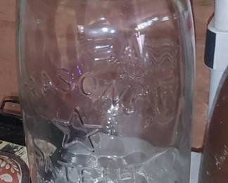 3 Gallon Mason's Patent Nov 30th 1858 Star Eagle Pickle Jar Bale Lid ~Coin Bank