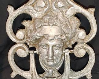 Fantastic antique Grecian door knocker made of pot metal