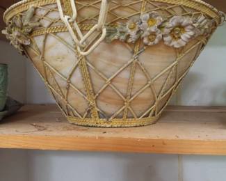 Gorgeous antique cast iron and slag glass hanging lamp found under the house
