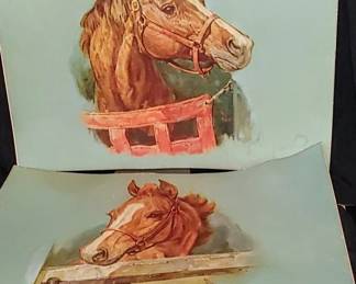 Beautiful lithograph horse prints