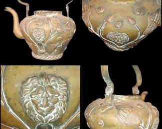 Antique Chinese Copper/Brass tea pot ( no top..maybe we'll find the top.