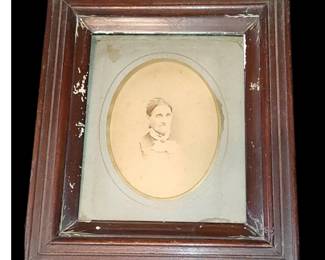 1878 Cabinet card photo in frame of the same period.