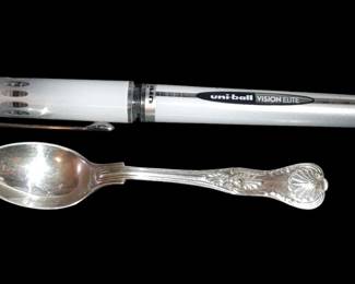 Sterling silver Kings pattern Childs spoon or dimitas