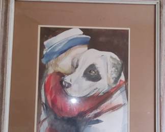 Wonderful artist signs girl and dog