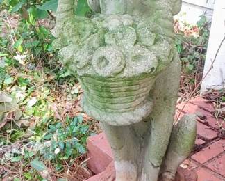 Vintage concrete dog statue