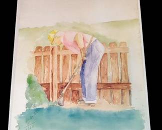 Original watercolor not framed 17.5 x 11