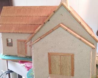 Very detailed model of thatched roof Cottage house. Real that's true with stucco and sand finish outside beautiful doors windows & details