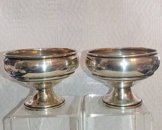 Sterling silver ice cream pedestal bowls