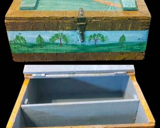 Handmade/hand painted wooden box