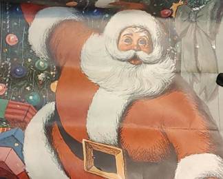RARE Huge 1960's Mid-Century Santa Door Cover, Philipp Sales Inc Sears & Roebuck