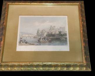 Antique print Engraving
E. Brandard.
Artist/Draughtsman: T. Allom.
"Avignon on the Rhone".