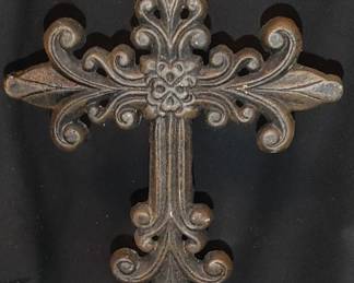 Cast iron Fleur di Lis door stop