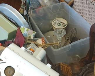 Tubs of collectibles to bed priced