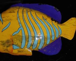 Small wooden tropical fish