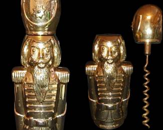 Godinger silver company gold tone Nutcracker corkscrew