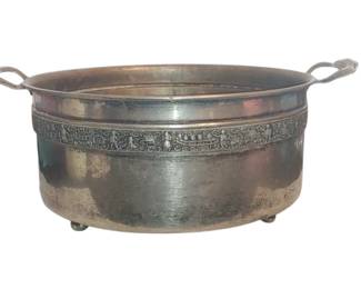 Many items such as these are in the sale vintage casserole holder silver plate with ornate Dutch rim footed