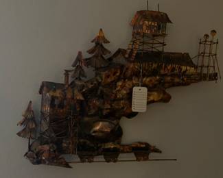 Vintage Copper wall sculpture