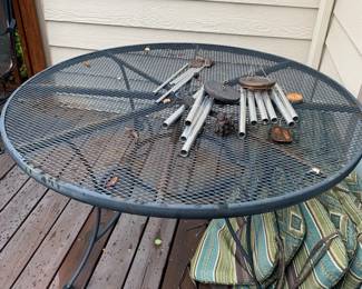 48” round wrought iron table