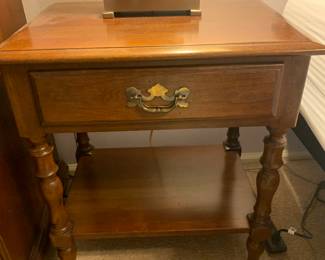 (2) Cherry wood end tables