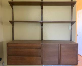 MCM teak wall unit, shelving, storage