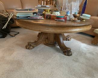 Antique oak coffee table