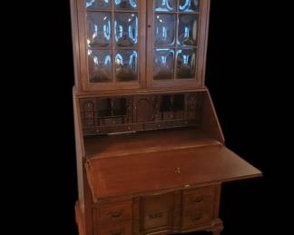 Antique Maddox Chippendale Block Front Cherry Secretary DeskPhotoroom