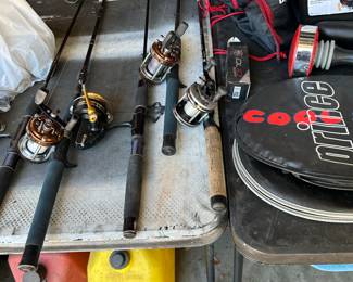 fishing rods and reels