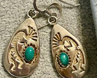Kokopelli sterling earrings