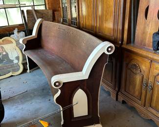 Church pew bench