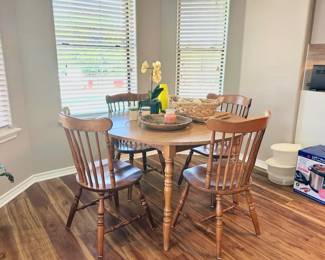 small hardrock maple kitchen table and chairs