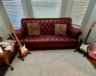 tufted leather sofa