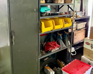 Metal Locker and Shelves