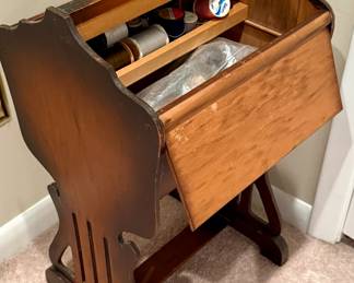 Vintage Wood Sewing Notions Stand