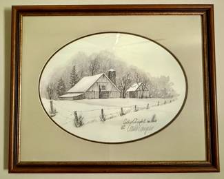 "On the Old Campbell Place" 137/500 -Matted and Framed Wall Art - Archie Campbell